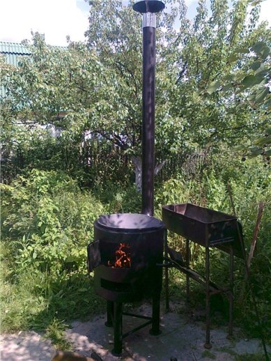 буржуйка на улице