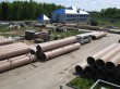Трубы из стеклопластика на складе предприятия изготовителя.